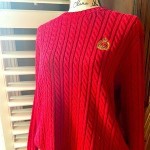 Ralph Lauren Cable Knot Sweater with Crest